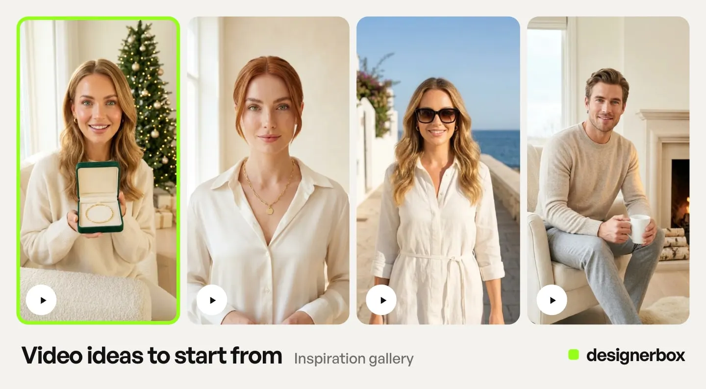 Video ideas from the DesignerBox Inspiration gallery, with the gold bracelet on a model marked