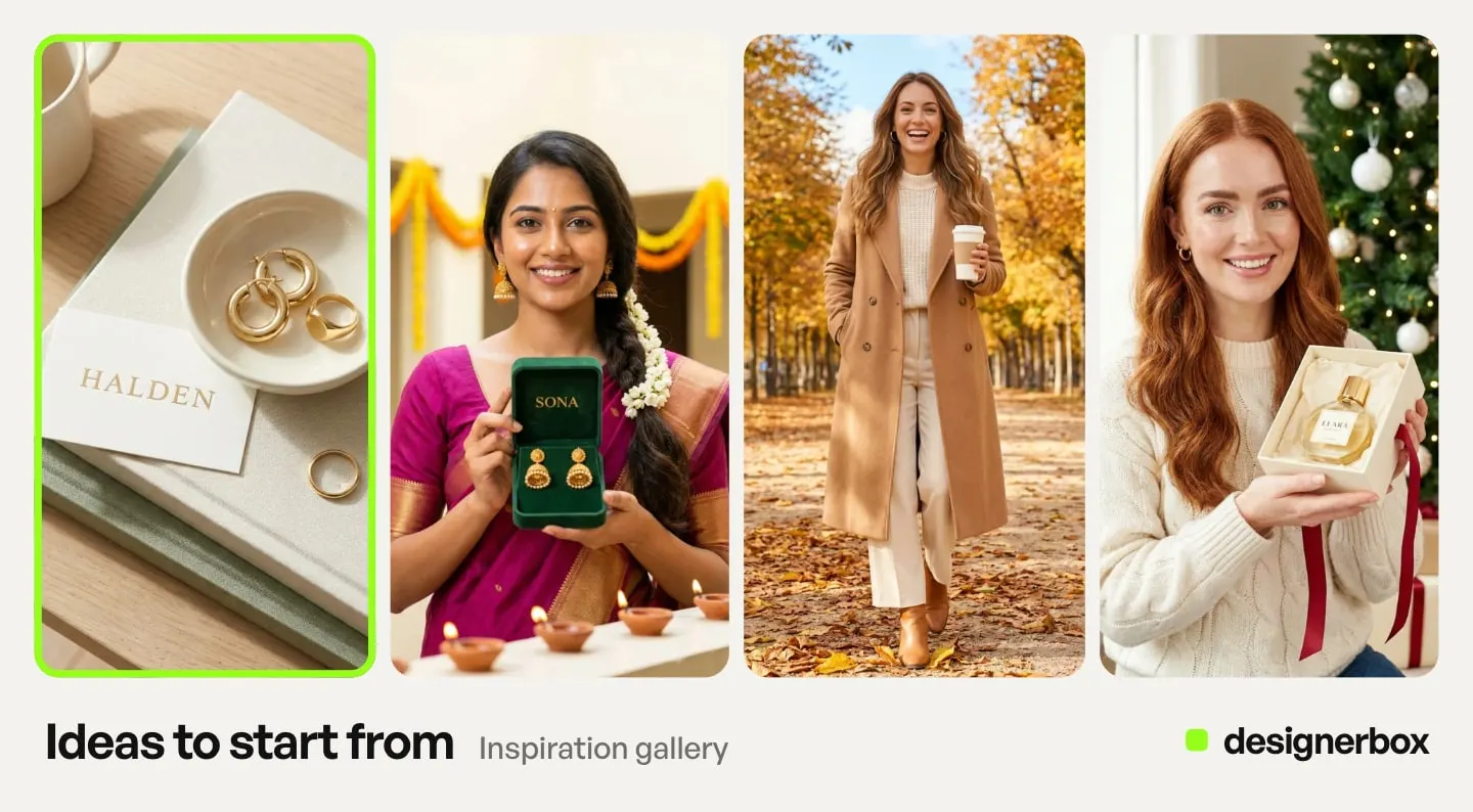 Ideas from the DesignerBox Inspiration gallery, with the gold earrings scene marked