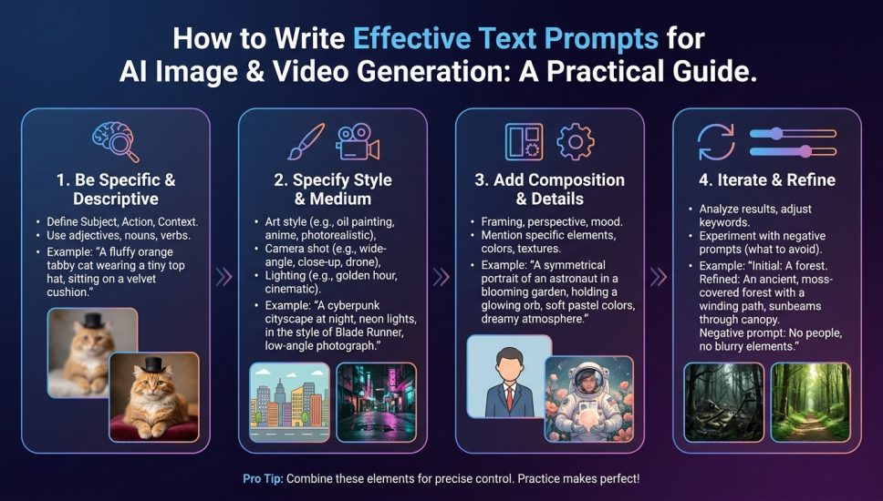 How to Write Effective Text Prompts for AI Image and Video Generation (2026 Guide) How to Write Effective Text Prompts for AI Image and Video Generation (2026 Guide)