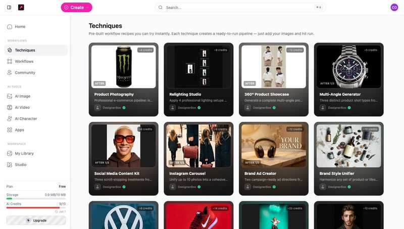 The DesignerBox technique library, where virtual try-on and fashion techniques live