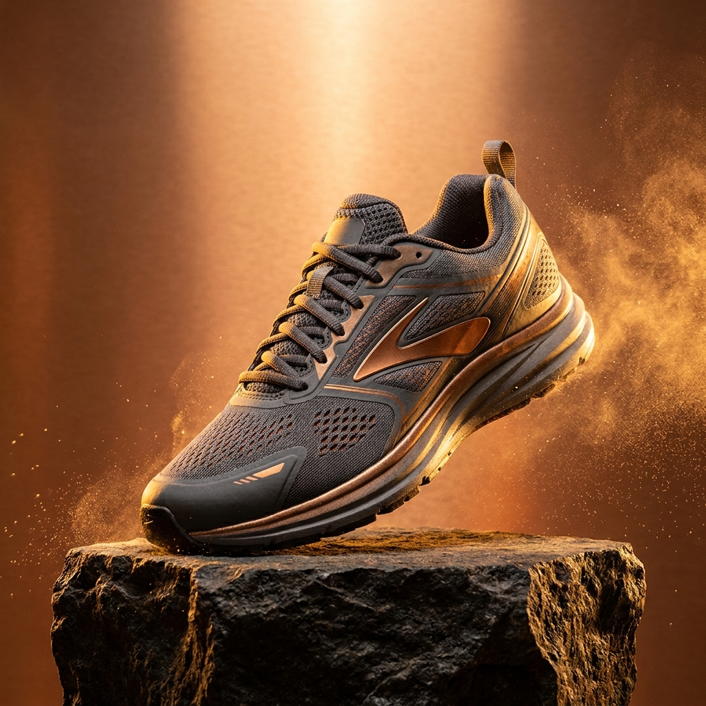 AI product hero shot of a premium sneaker