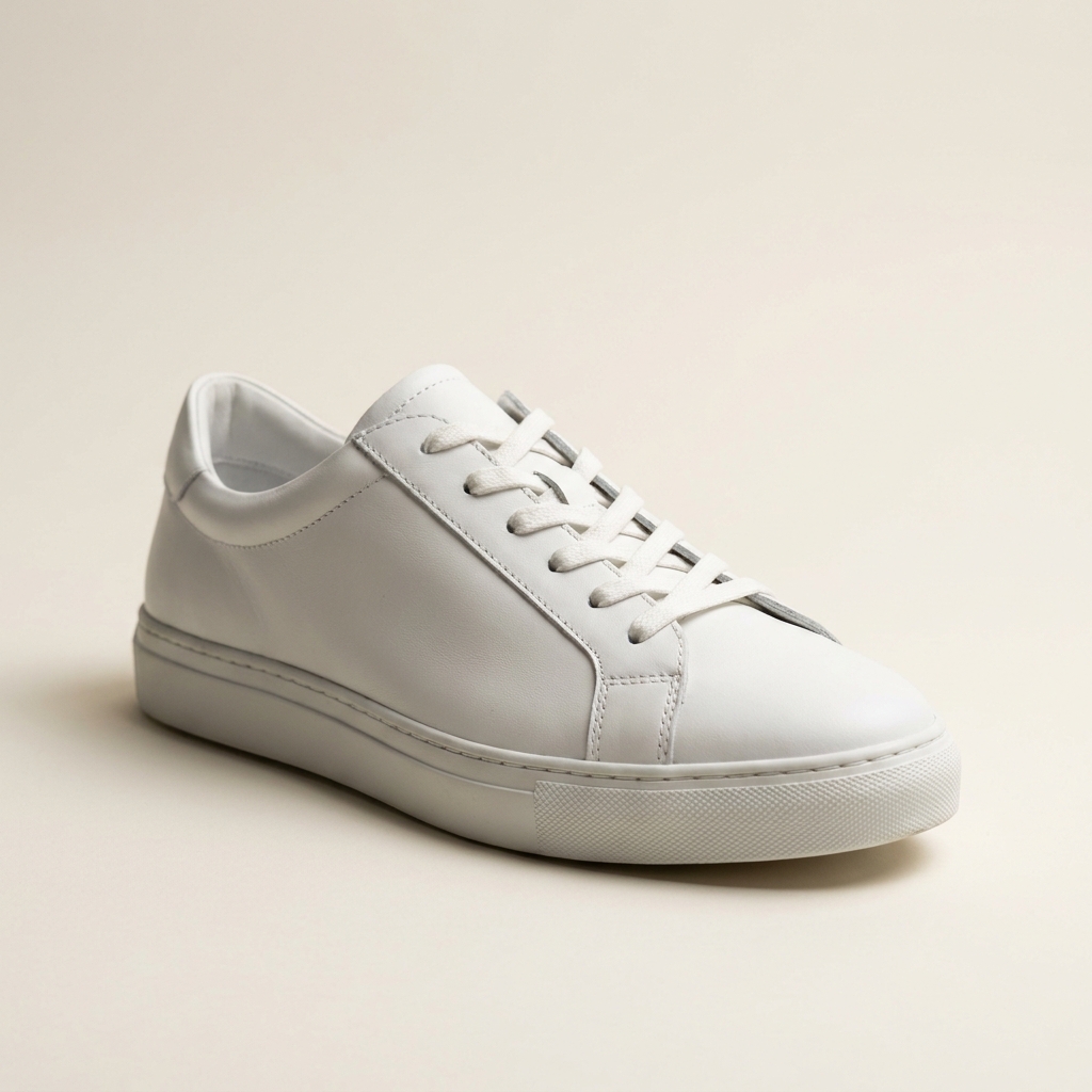 Three-quarter view of a trainer lit to show the side profile and midsole