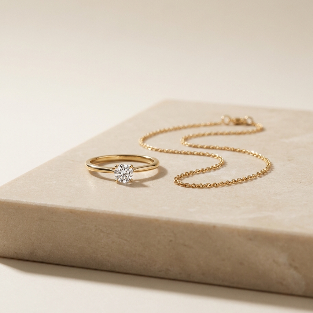 Gold ring lit to show a smooth reflection gradient across the polished band