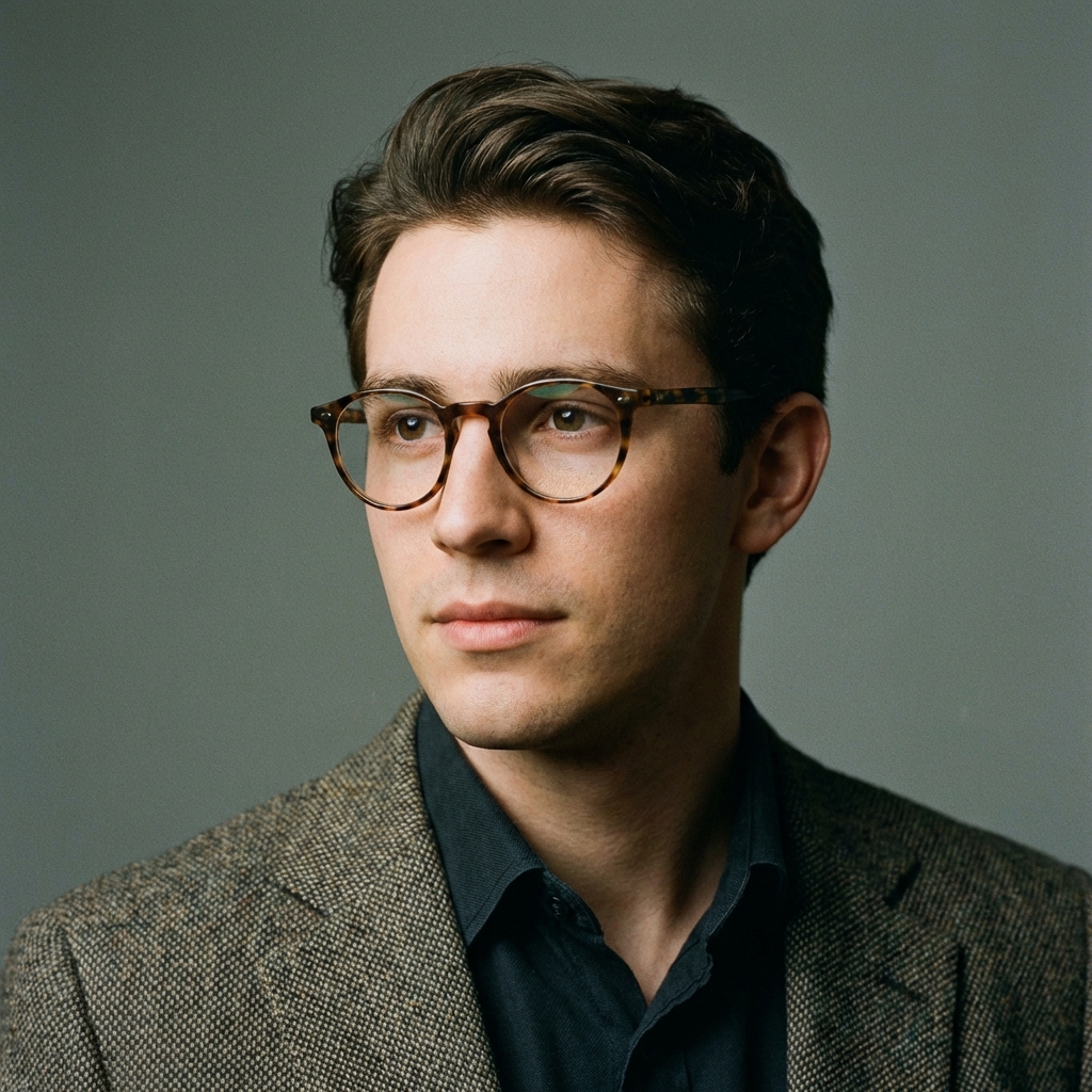 Male model with glasses