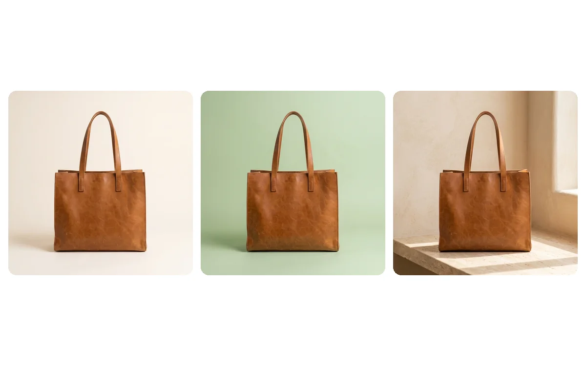 The same product on two backgrounds